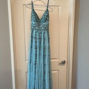 Blue prom dress